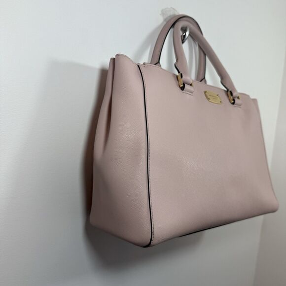 Michael Kors Kellen Saffiano Satchel Large Matching Jet Set Wallet Blossom Pink - Picture 4 of 16